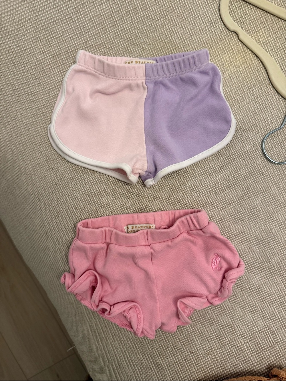 The Beaufort Bonnet Company Pink & Lavender Colorblock Girls' Shorts Set